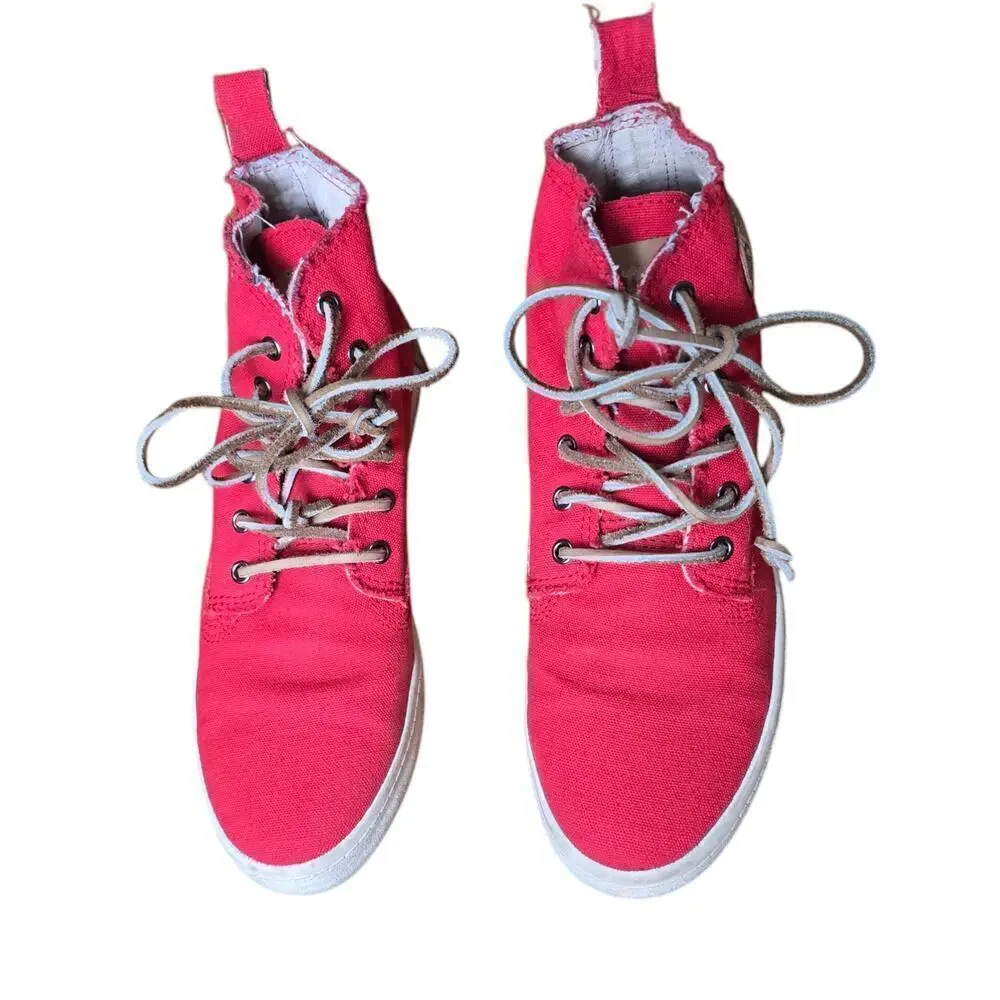 Blackstone Red Canvas FL86 High Top Sneakers size 6.5 7 it 37